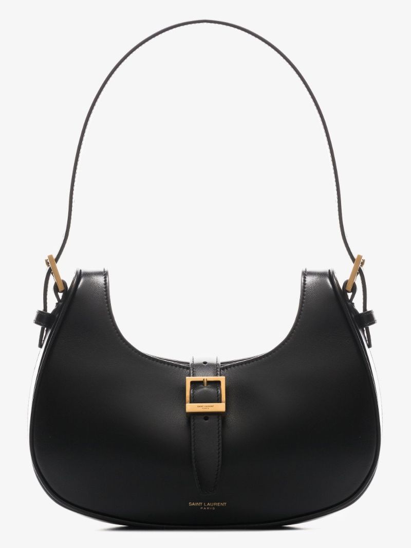 Black Le Fermoir Leather Shoulder Bag