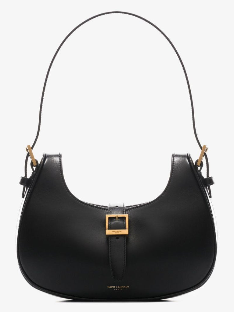 Black Le Fermoir Leather Shoulder Bag