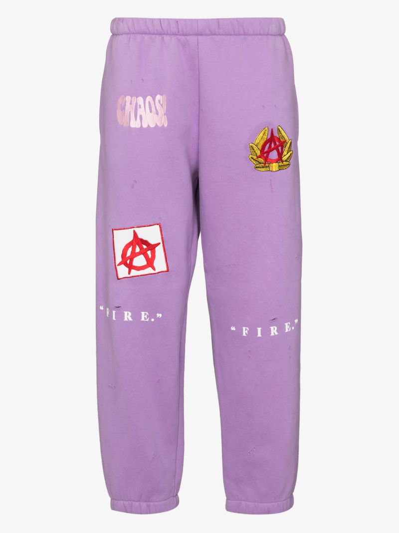 Fire Embroidered Track Pants