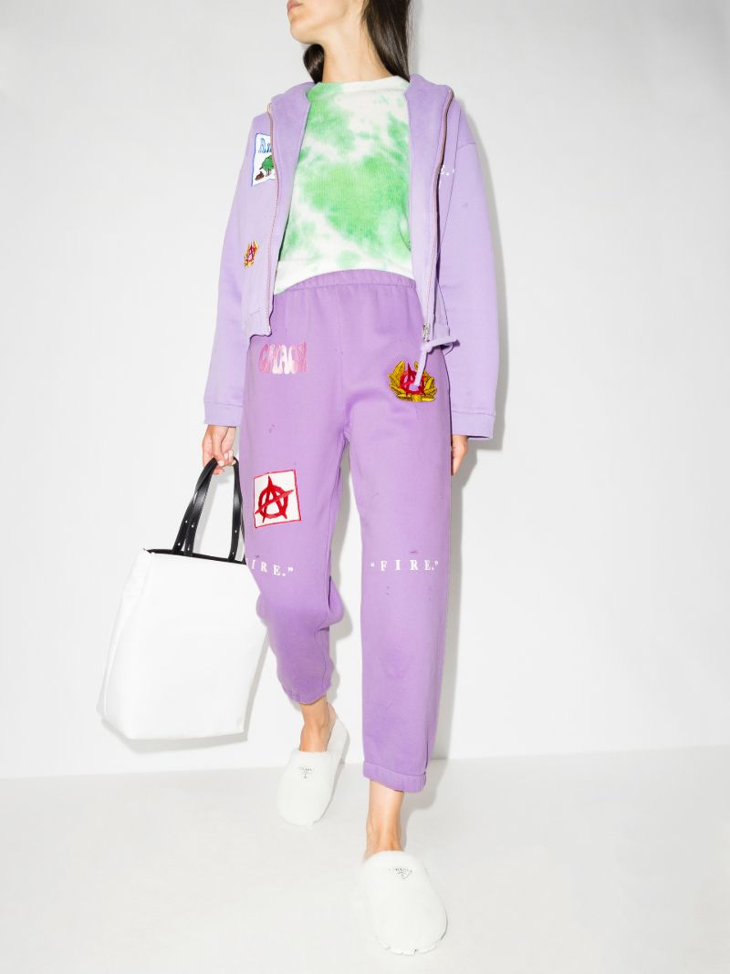 Fire Embroidered Track Pants