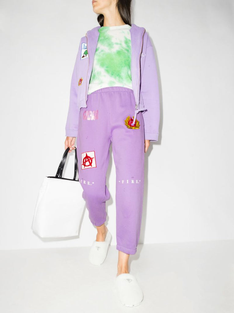 Fire Embroidered Track Pants