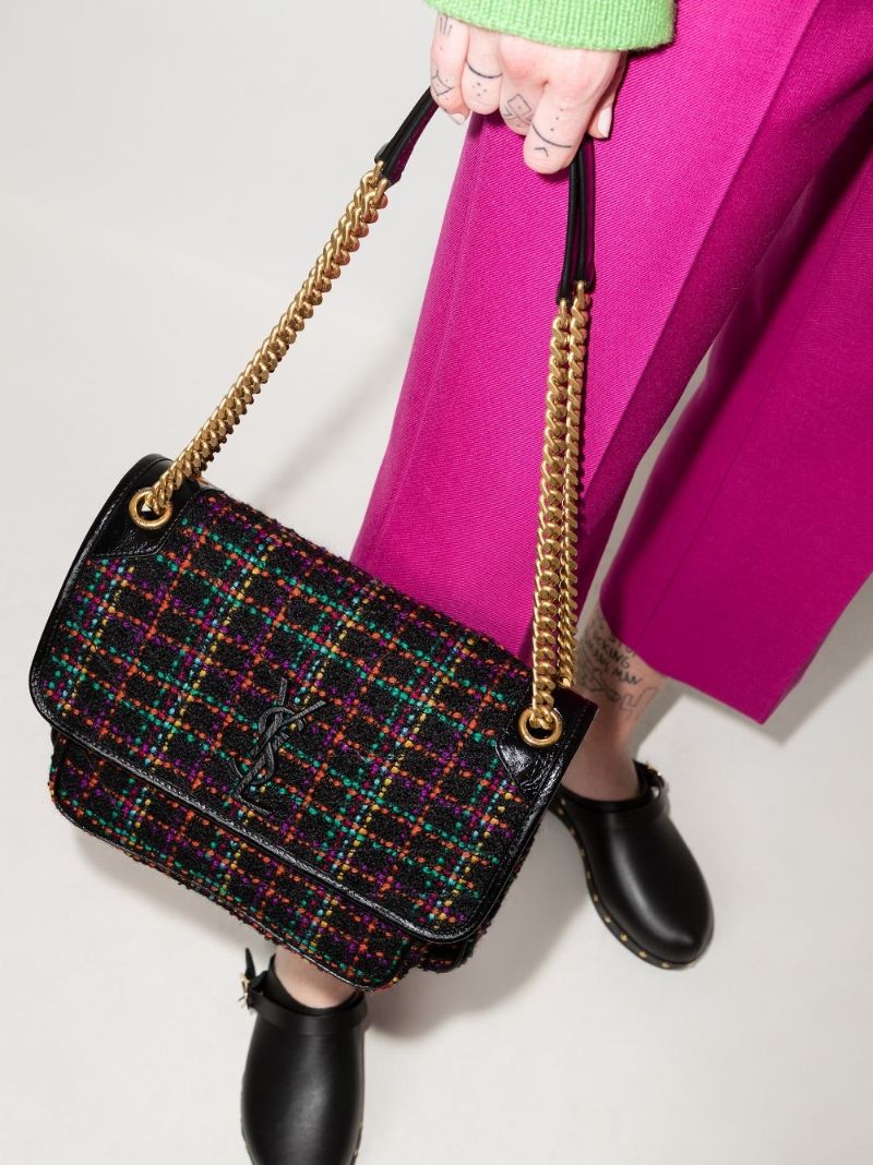 Multicoloured Niki Tweed Shoulder Bag