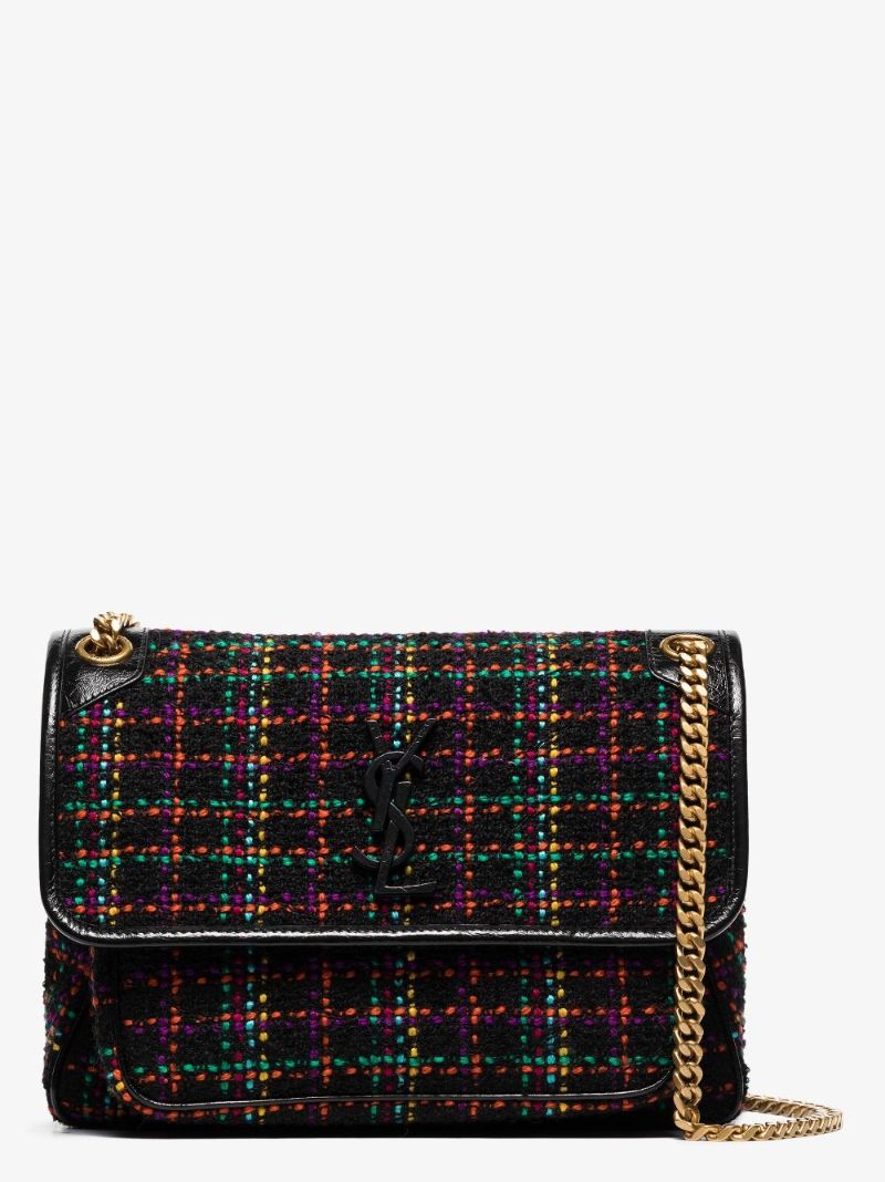 Multicoloured Niki Tweed Shoulder Bag