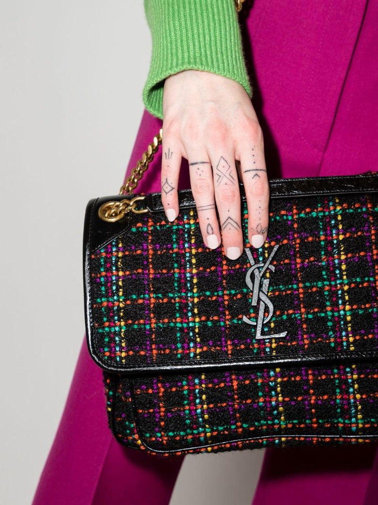 Multicoloured Niki Tweed Shoulder Bag