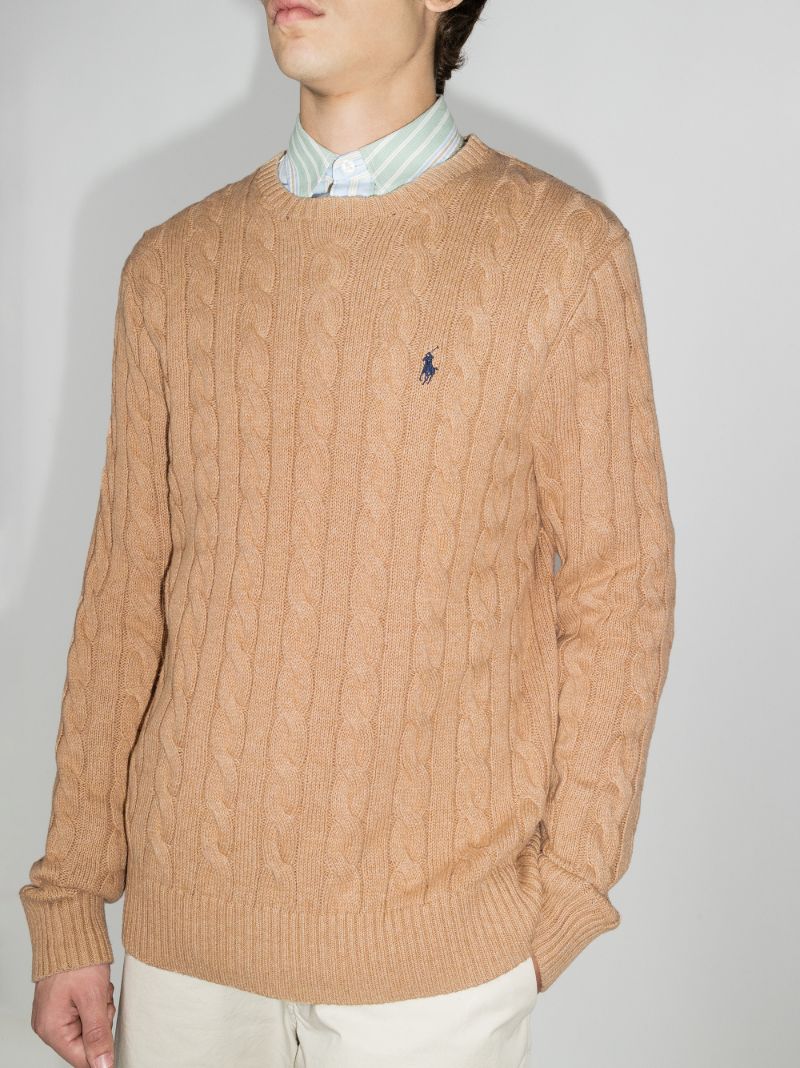 Polo Pony Cable Knit Sweater