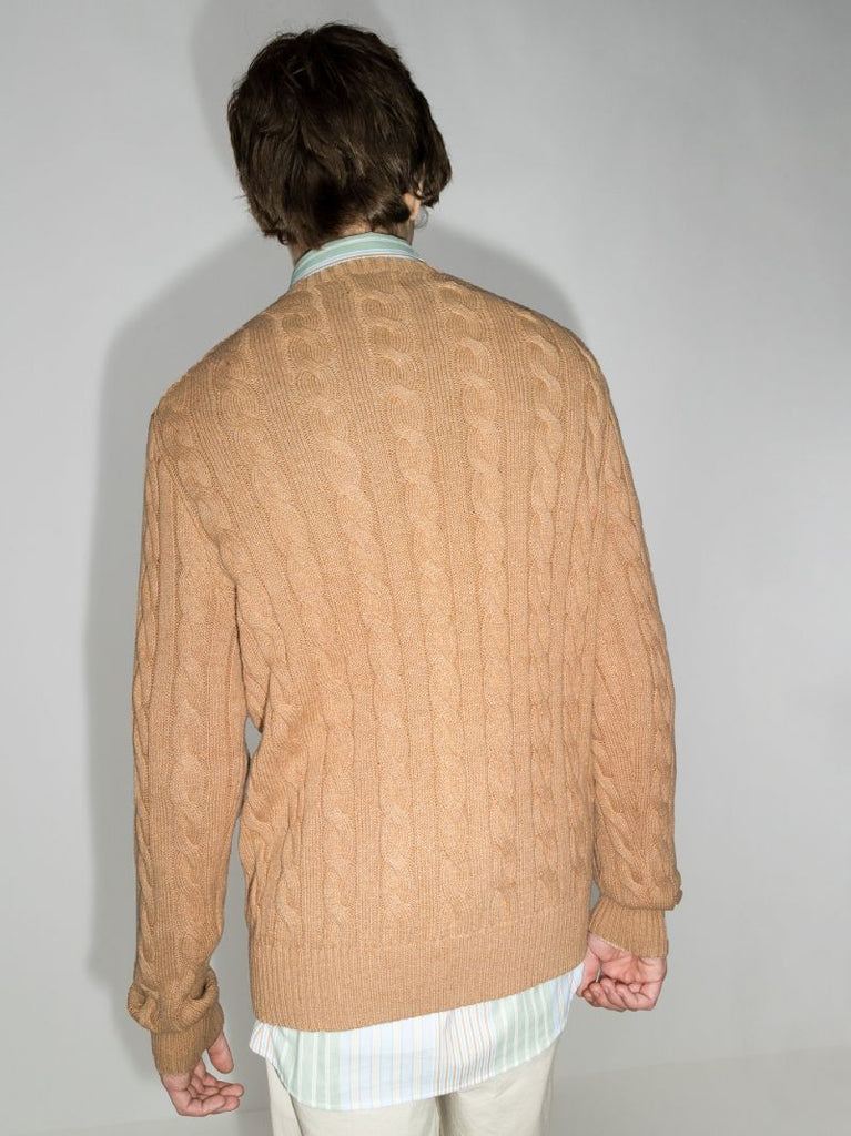 Polo Pony Cable Knit Sweater
