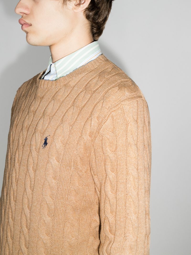 Polo Pony Cable Knit Sweater