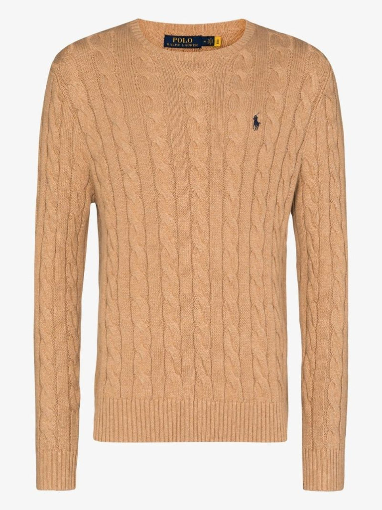 Polo Pony Cable Knit Sweater