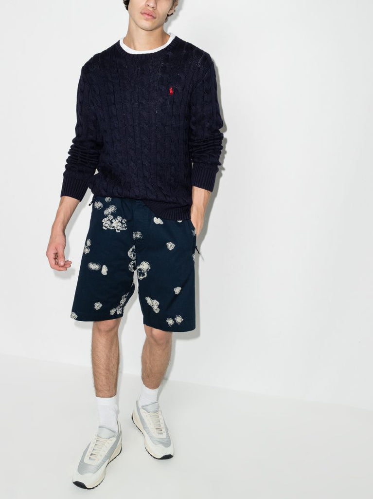 Polo Pony Cable Knit Sweater