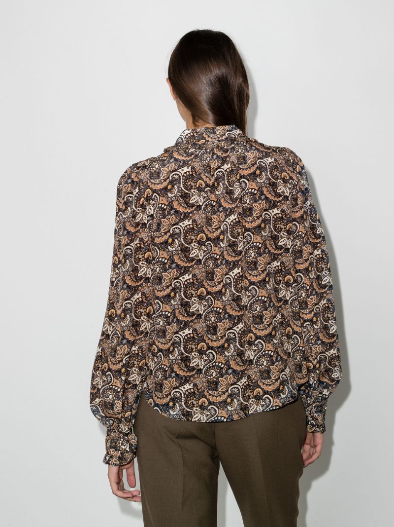 Philipa Paisley Print Silk Top
