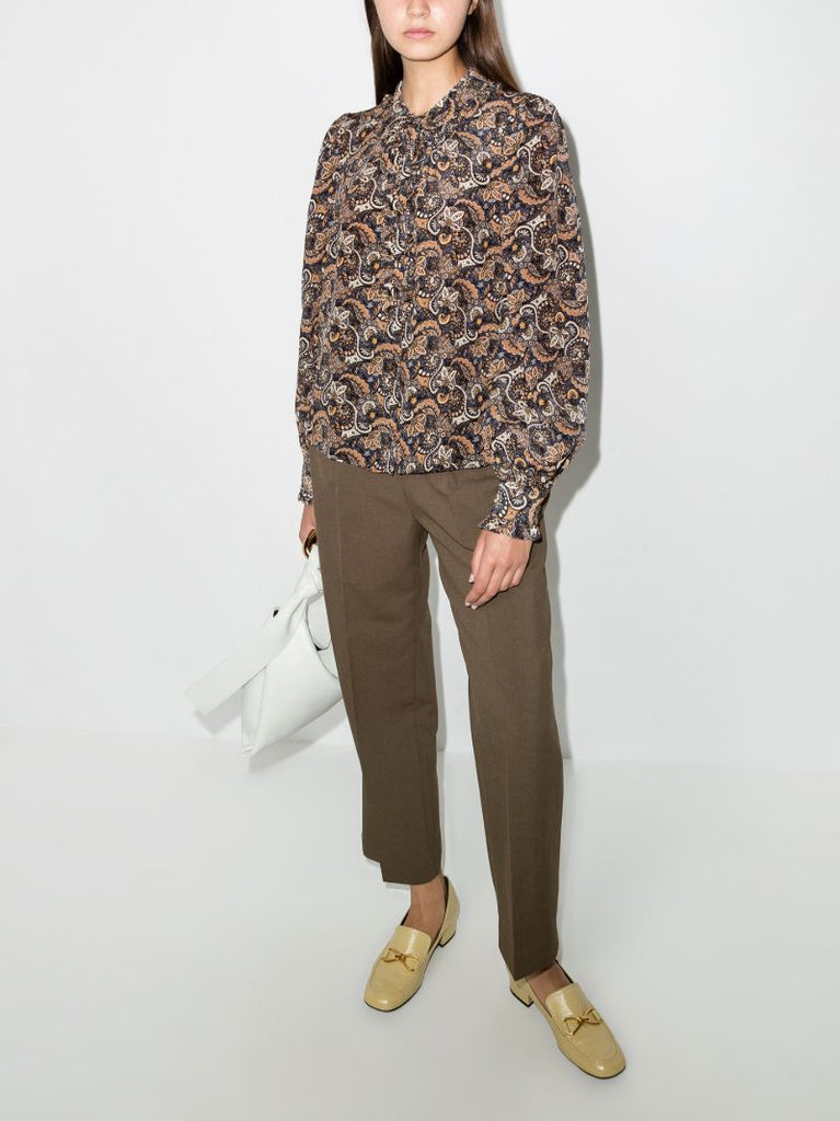 Philipa Paisley Print Silk Top