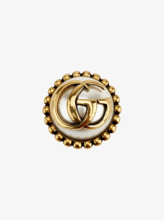 Gold Tone Gg Cone Earring