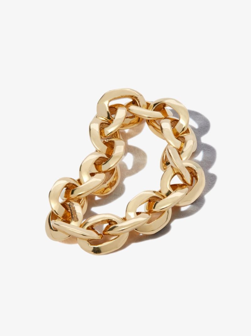 18k Yellow Gold Xs Knife Edge Chain Ring