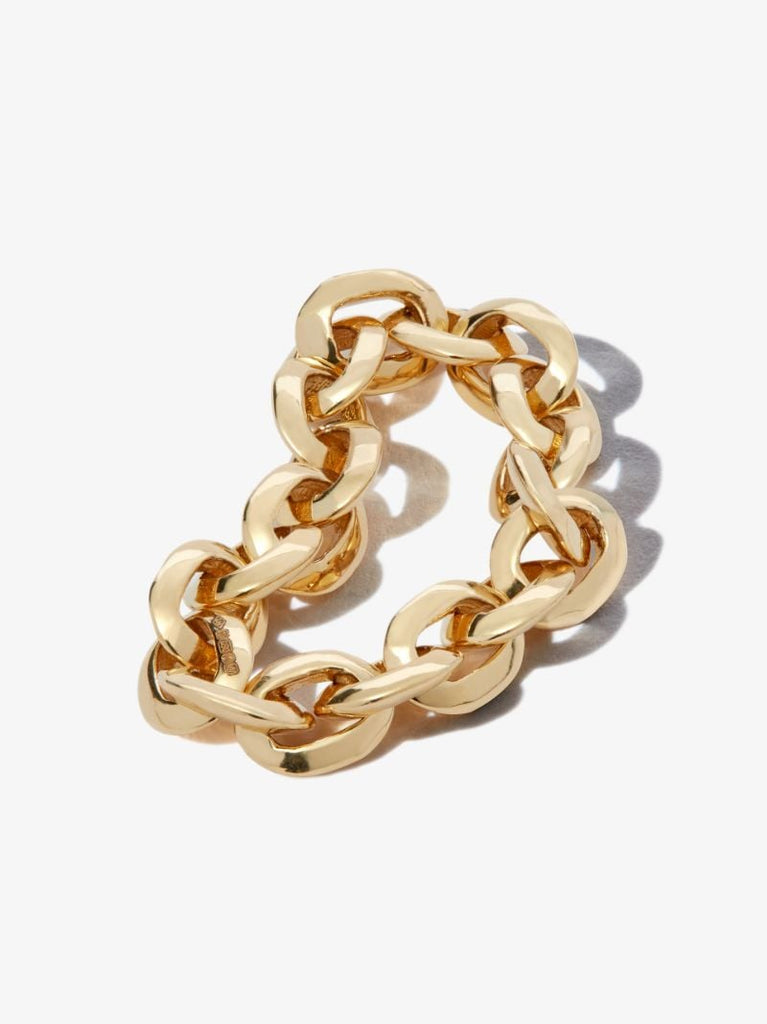 18k Yellow Gold Xs Knife Edge Chain Ring