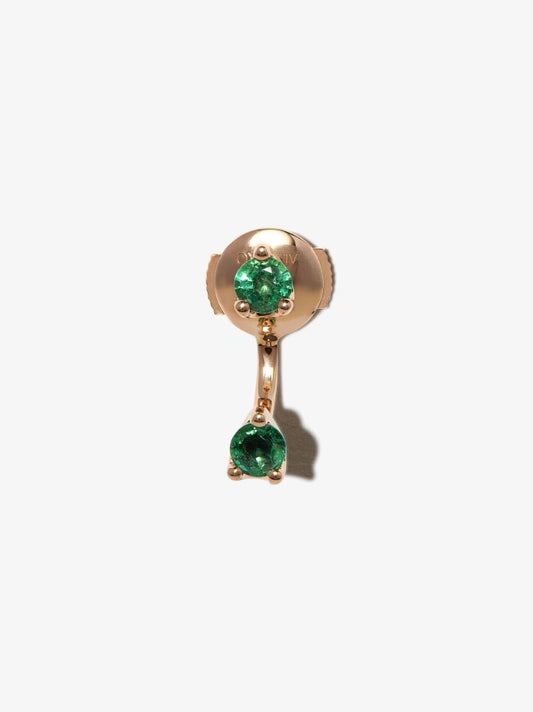 18k Yellow Gold Emerald Orbit Earring