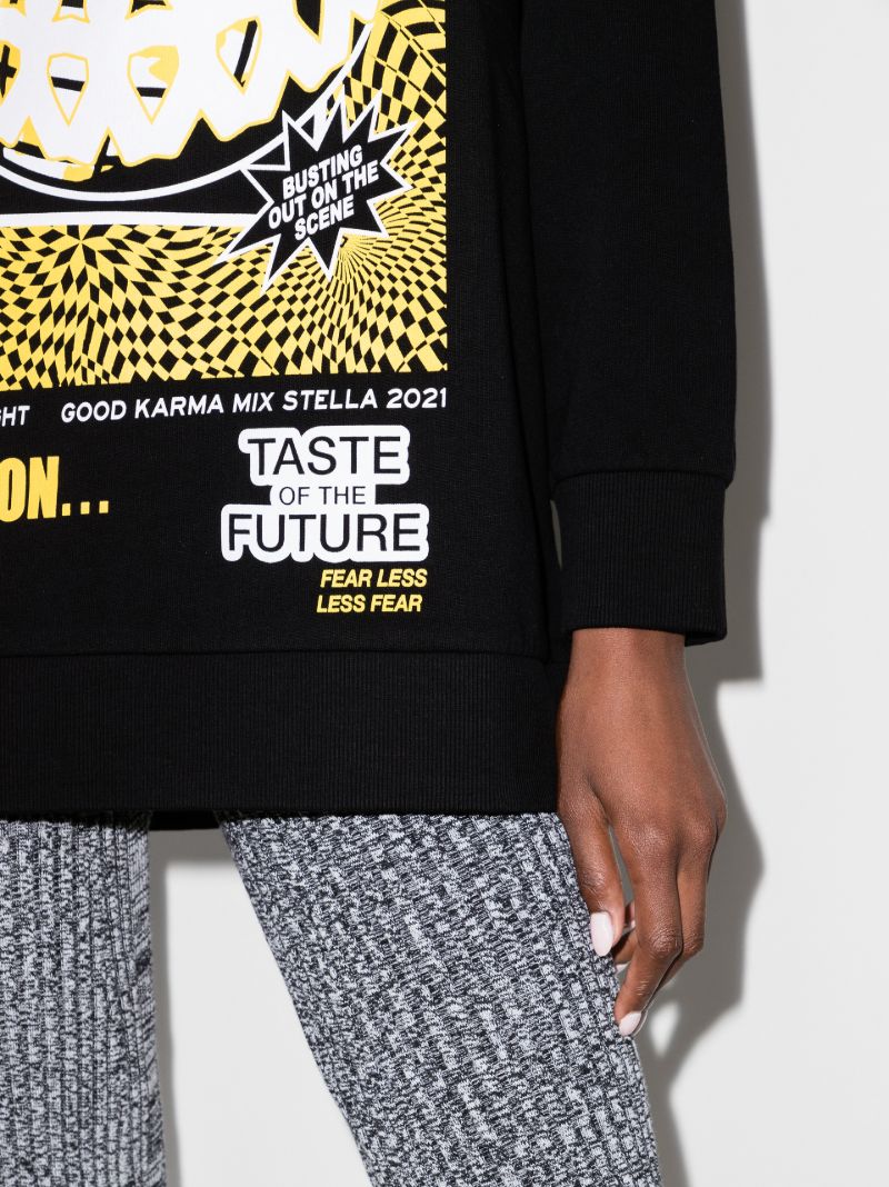 Rave Print Cotton Sweatshirt
