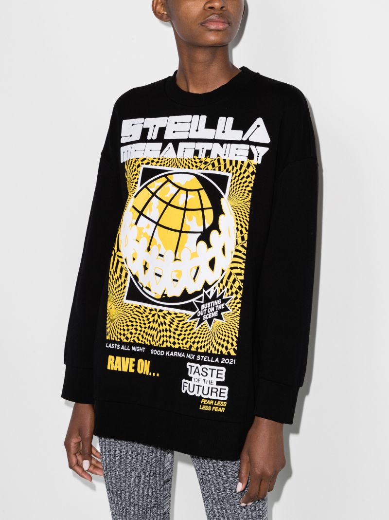 Rave Print Cotton Sweatshirt