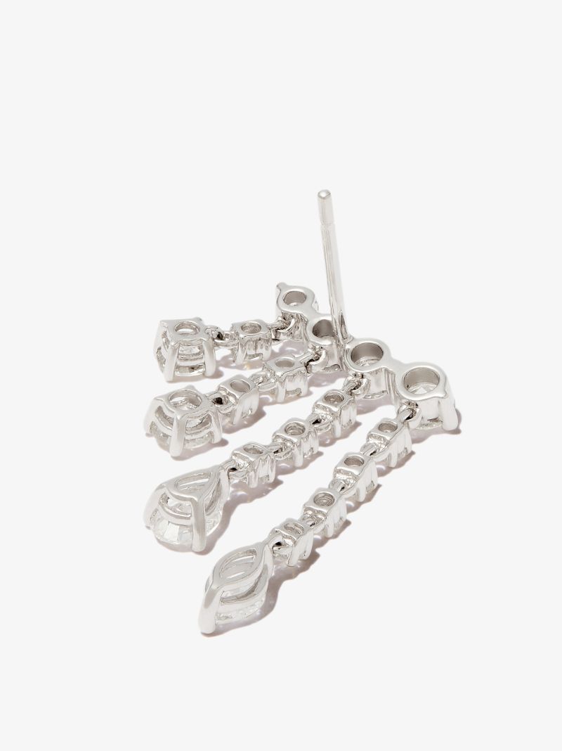 18k White Gold Small Raindrop Diamond Earrings