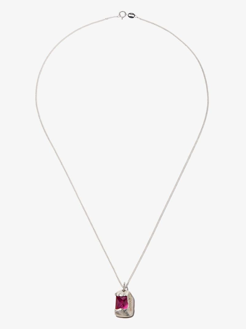 Sterling Silver the Rose Sapphire Necklace