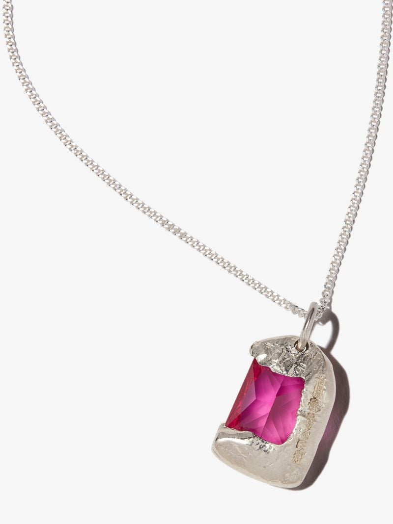 Sterling Silver the Rose Sapphire Necklace