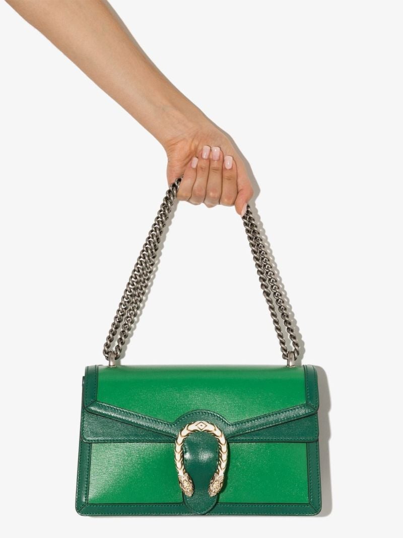 Green Dionysus Small Leather Shoulder Bag