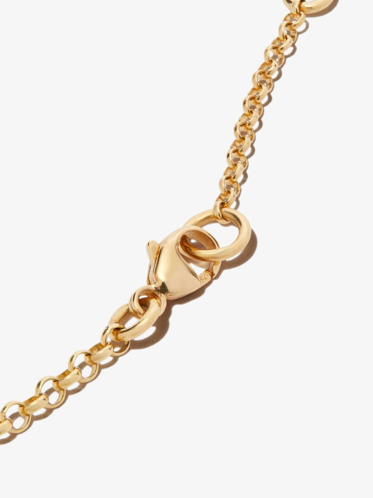 14k Yellow Gold Protection Diamond Bracelet