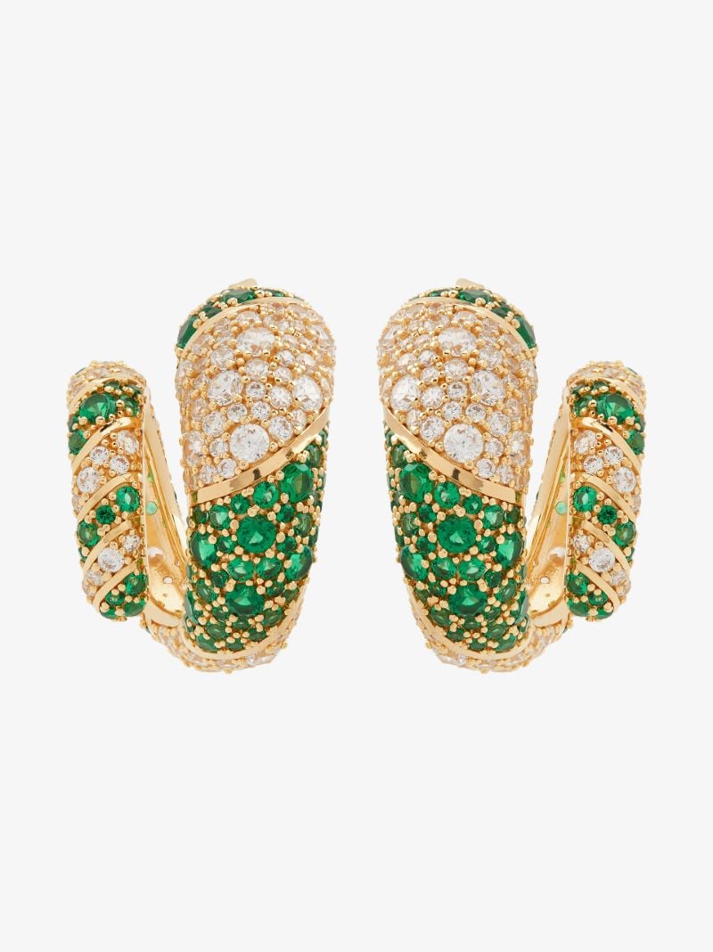 Gold-plated Spiral Hoop Earrings