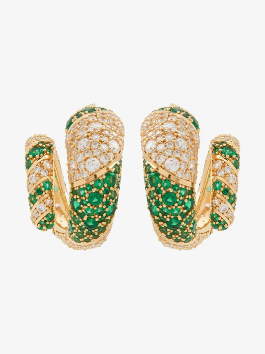 Gold-plated Spiral Hoop Earrings