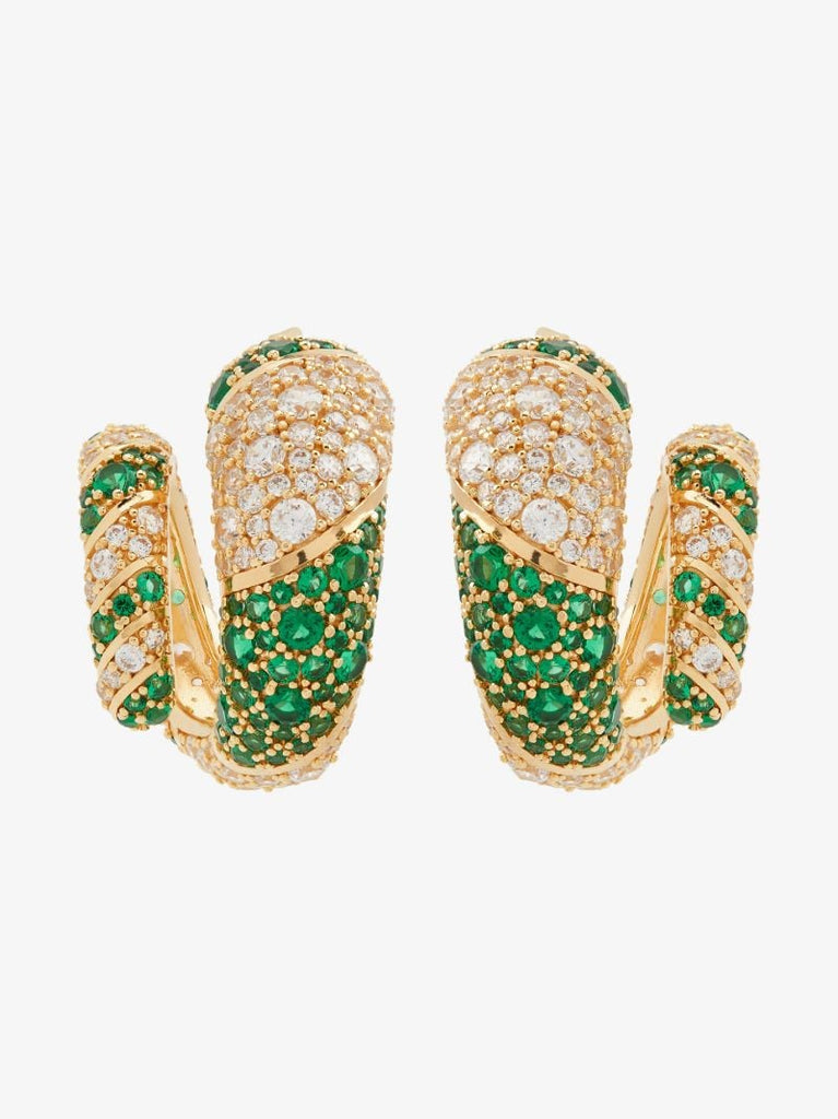Gold-plated Spiral Hoop Earrings