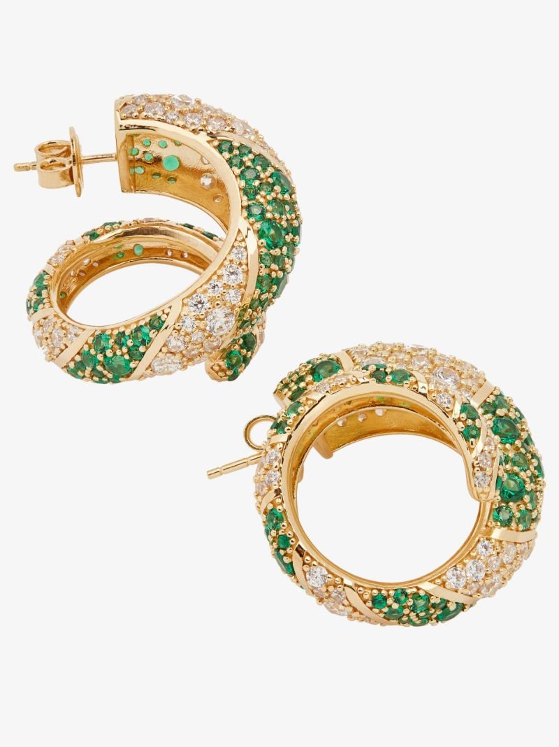 Gold-plated Spiral Hoop Earrings