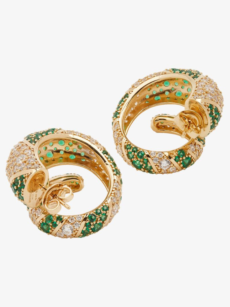 Gold-plated Spiral Hoop Earrings