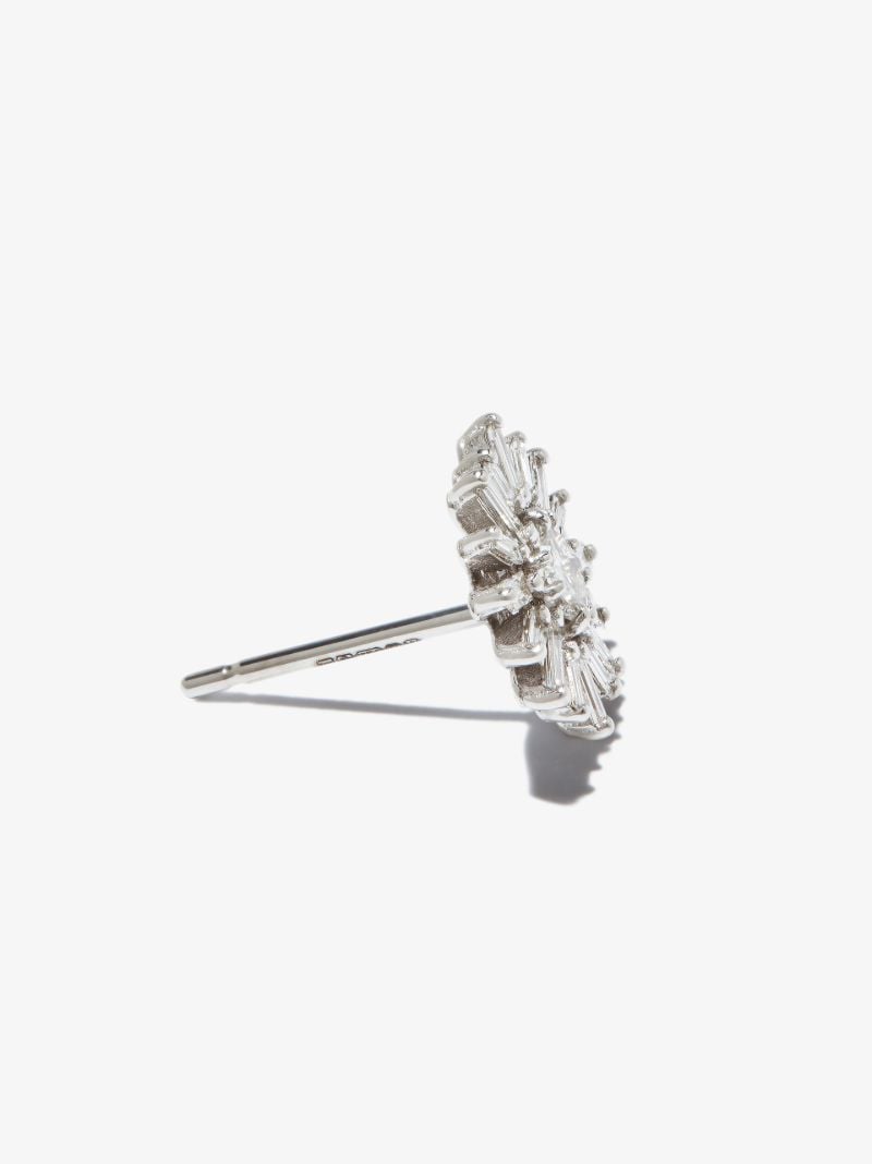18k White Gold Bold Spark Diamond Stud Earrings