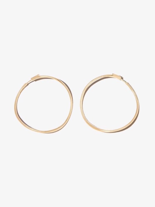 18k Yellow Gold Twisted Hoop Earrings