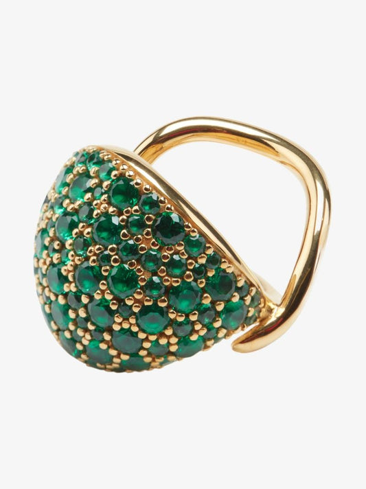 Gold-plated Raise Crystal Ring