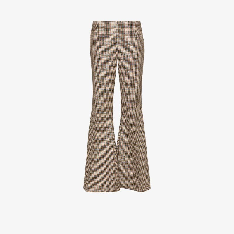 Mona Checked Flared Trousers
