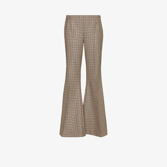 Mona Checked Flared Trousers