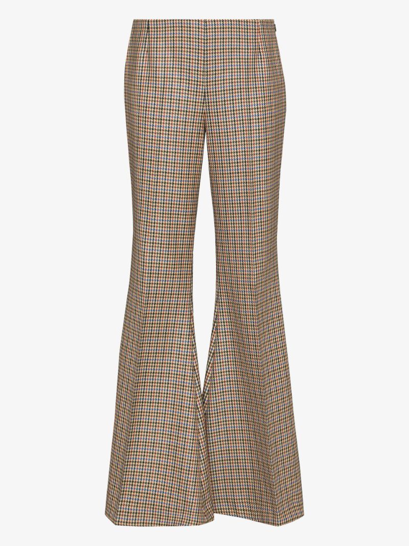 Mona Checked Flared Trousers