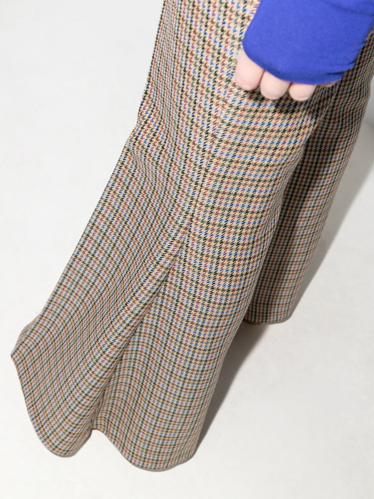 Mona Checked Flared Trousers