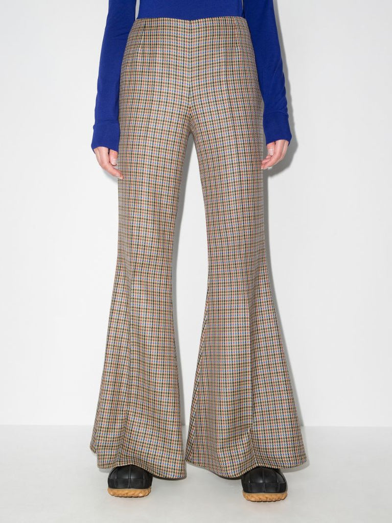 Mona Checked Flared Trousers