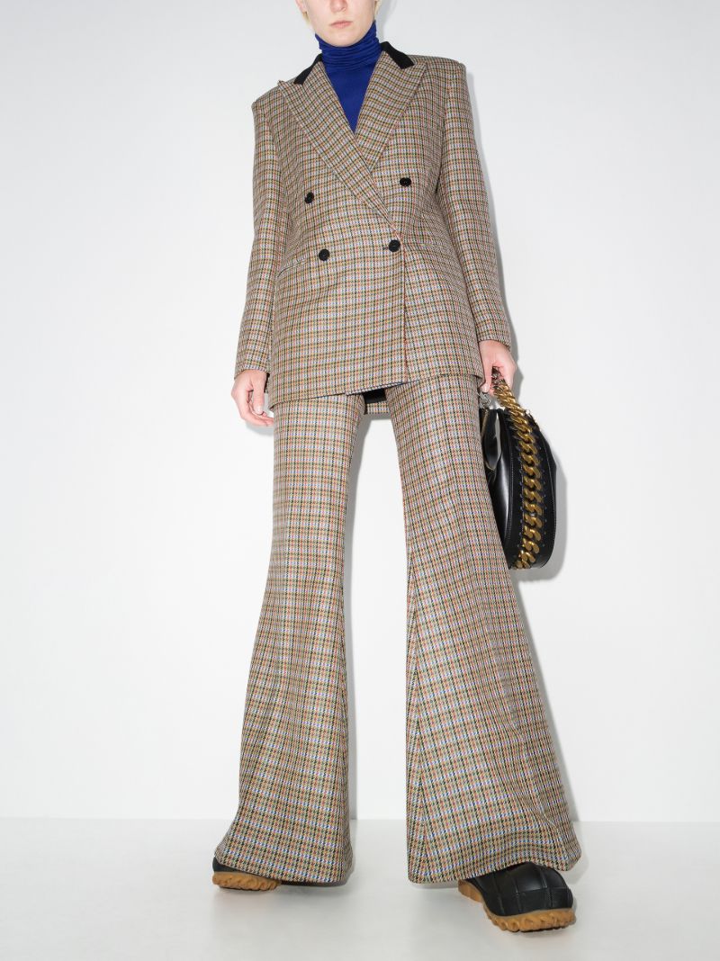 Mona Checked Flared Trousers