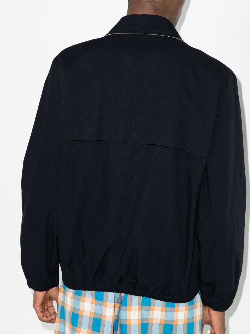 Blue Logo Patch Blouson Jacket