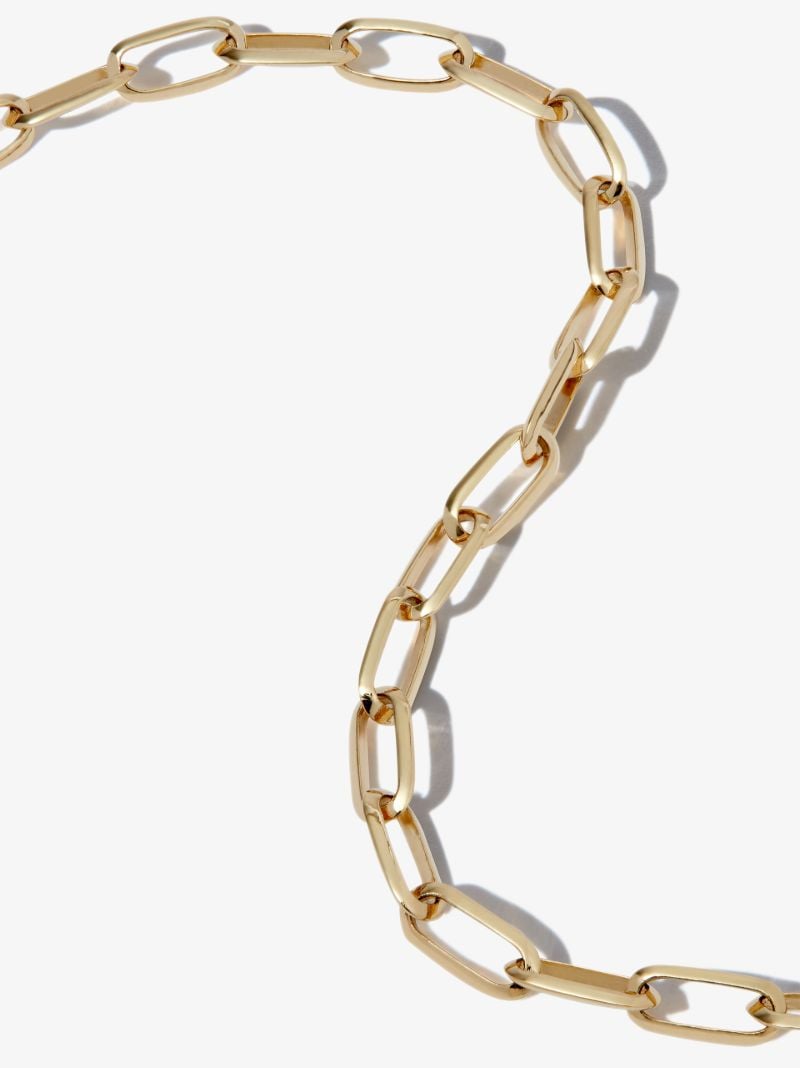 18k Yellow Gold Knife Edge Chain Necklace