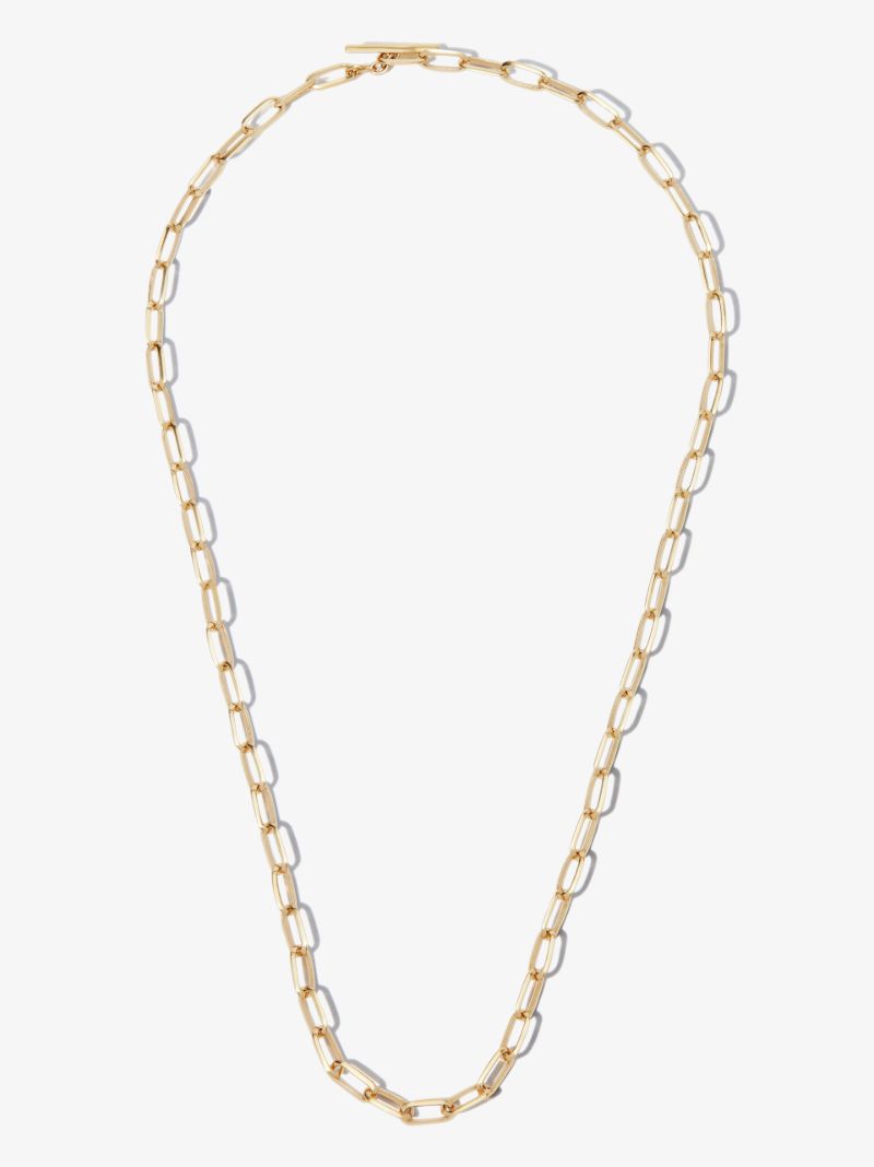 18k Yellow Gold Knife Edge Chain Necklace