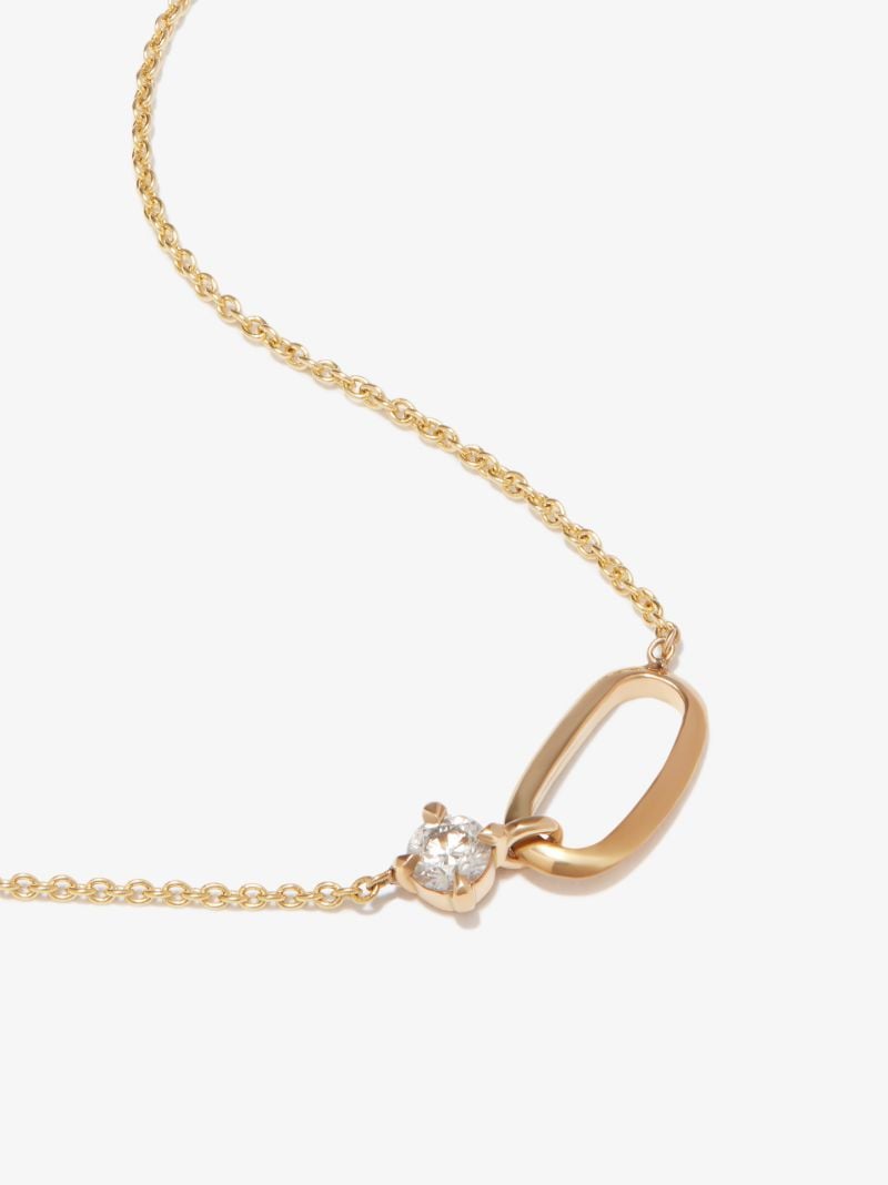 18k Yellow Gold Link Diamond Necklace