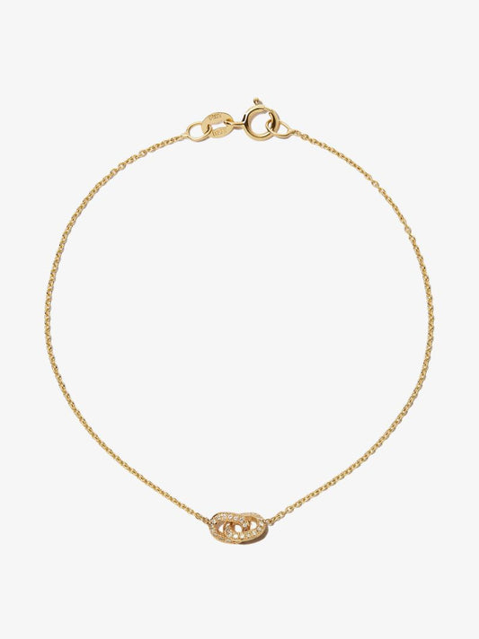 18k Yellow Gold Xs Knife Edge Diamond Bracelet
