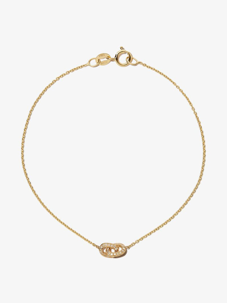 18k Yellow Gold Xs Knife Edge Diamond Bracelet
