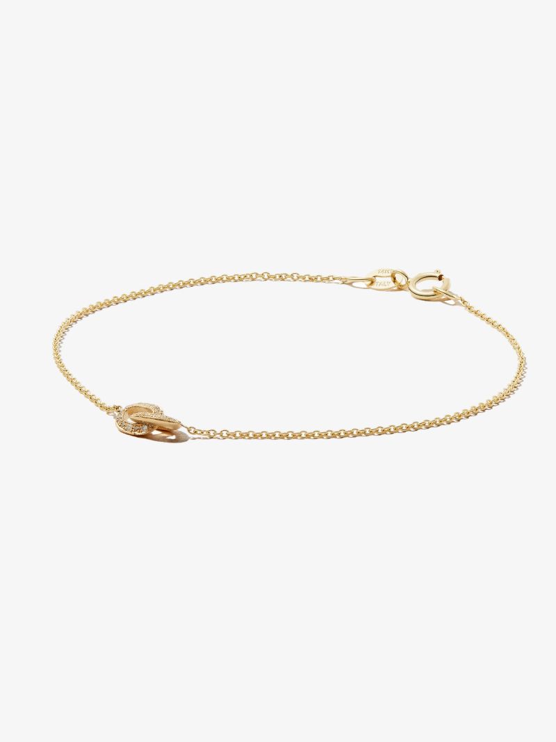 18k Yellow Gold Xs Knife Edge Diamond Bracelet