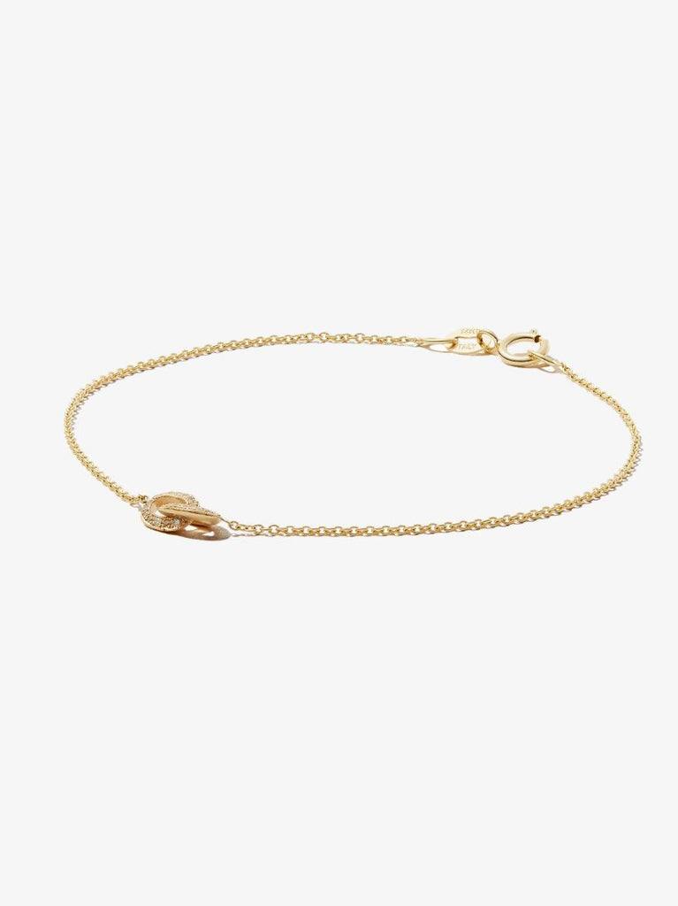 18k Yellow Gold Xs Knife Edge Diamond Bracelet