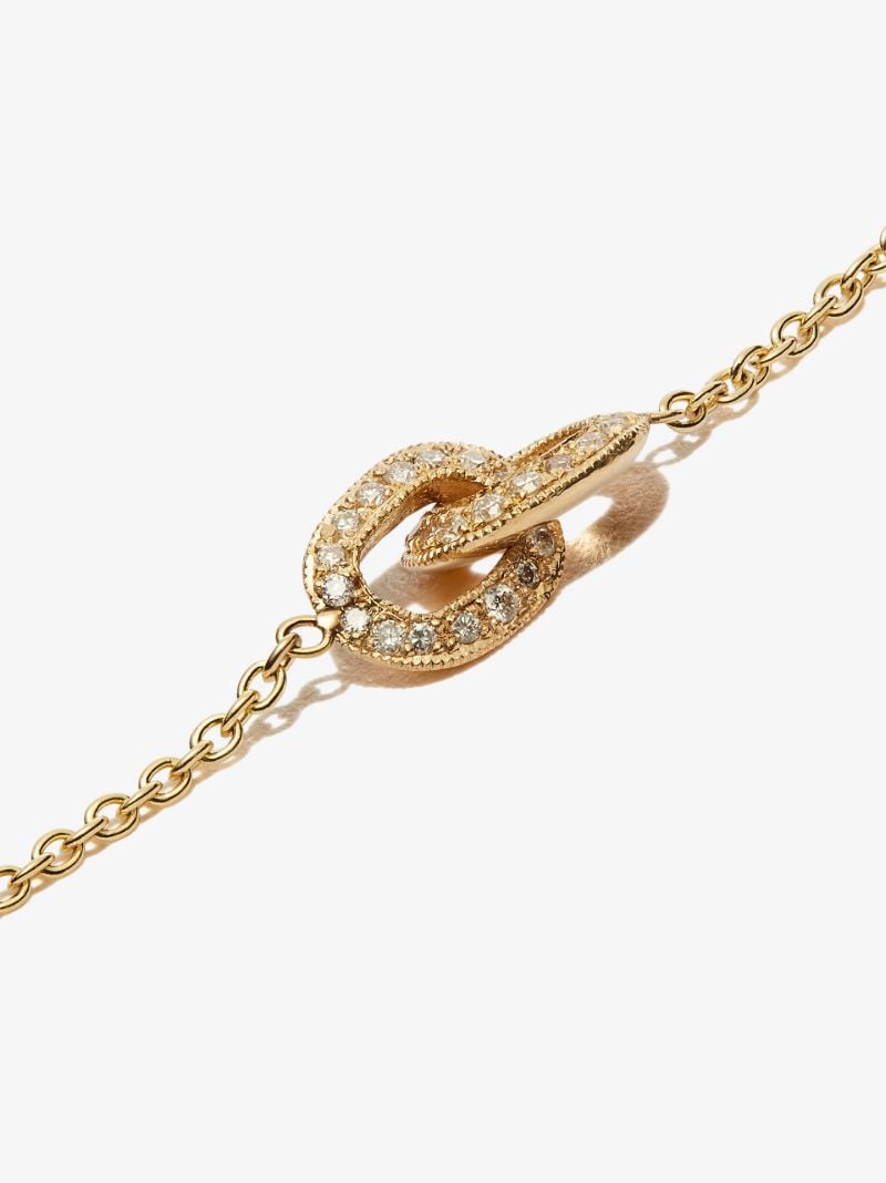 18k Yellow Gold Xs Knife Edge Diamond Bracelet