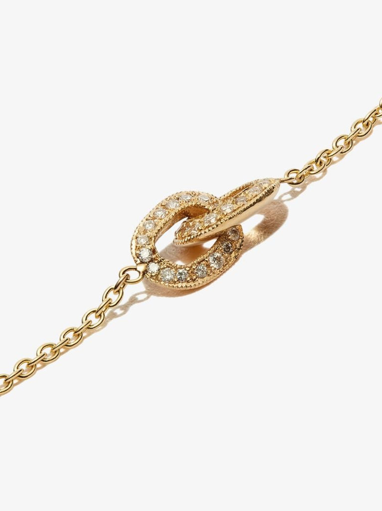 18k Yellow Gold Xs Knife Edge Diamond Bracelet
